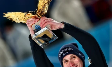 Domen Prevc crowned king of the Four Hills despite Tschofenig win