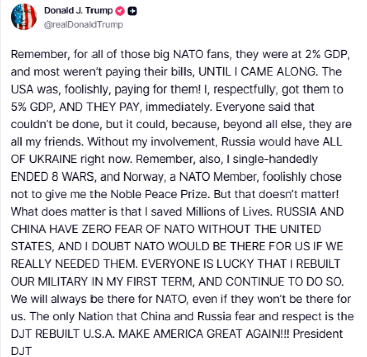 Трамп: „Секогаш ќе бидеме тука за НАТО, дури и ако тие нема да бидат тука за нас“