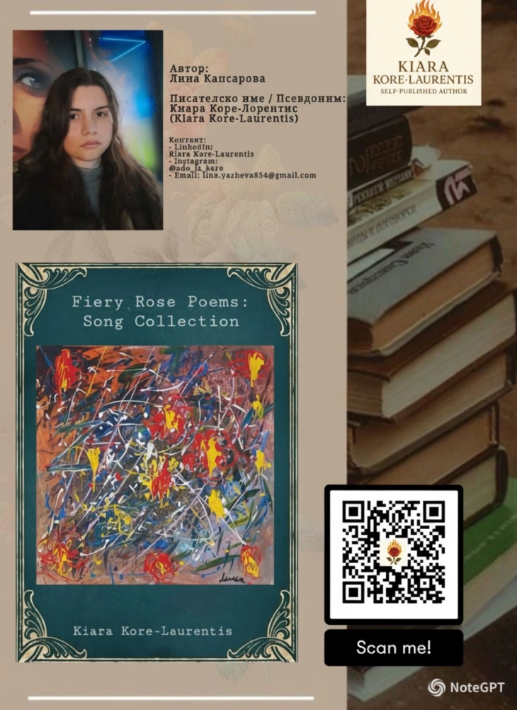 Промоција на „Огнени рози“ од Лина Кепсарова