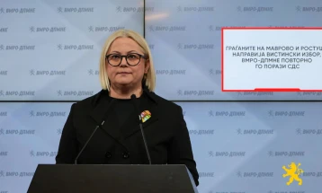 Стојаноска: Граѓаните на Маврово - Ростуше направија вистински избор, ВМРО-ДПМНЕ повторно го порази СДС