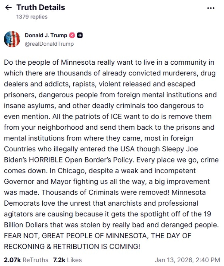 Trampi: Po vjen dita e llogaridhënies dhe hakmarrjes