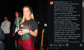 Бела Хадид, Педро Паскал и други славни личности собраа 5,5 милиони долари за помош на Палестина и Судан