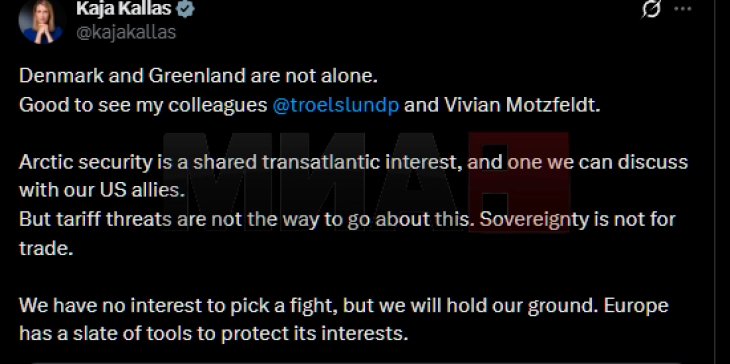 Kaja Kallasi: BE-ja nuk do të lëshojë pe  për çështjen e Grenlandës, sovraniteti nuk është në shitje