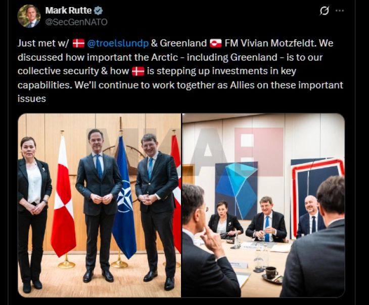 Rute: NATO-ja do të vazhdojë të bashkëpunojë me Danimarkën dhe Grenlandën për sigurinë në Arktik