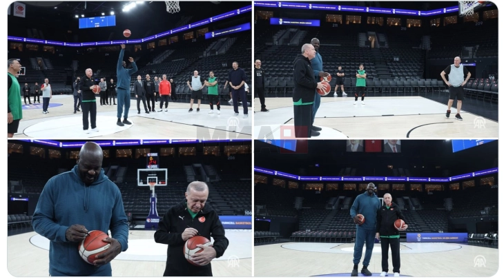 Шекил О'Нил на гости кај Ердоган и Хидајет Туркоглу