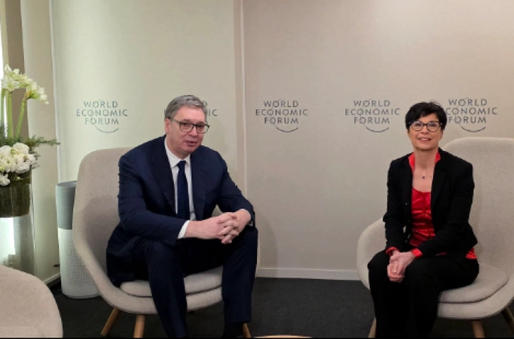 Во Давос средба на Вучиќ со Марта Кос