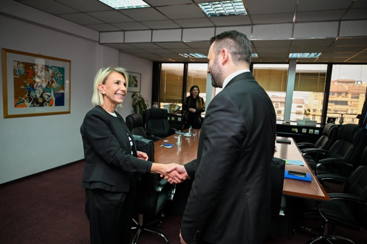 Министерот за економија и труд Дурмиши се сретна со хрватската амбасадорка Тигањ