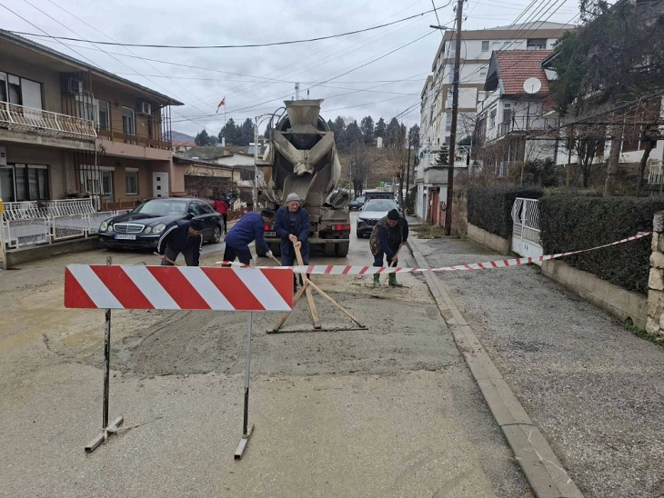 Во тек градежни интервенции на повеќе сообраќајници во Кочани