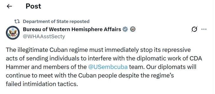 SHBA-ja e akuzoi Kubën për ndërhyrje në punën e një diplomati të lartë amerikan në Havana
