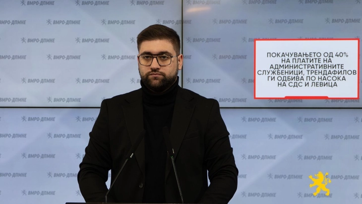 Манасиевски: Покачувањето од 40 отсто на платите на административните службеници, Трендафилов ги одбива по насока на СДС и Левица