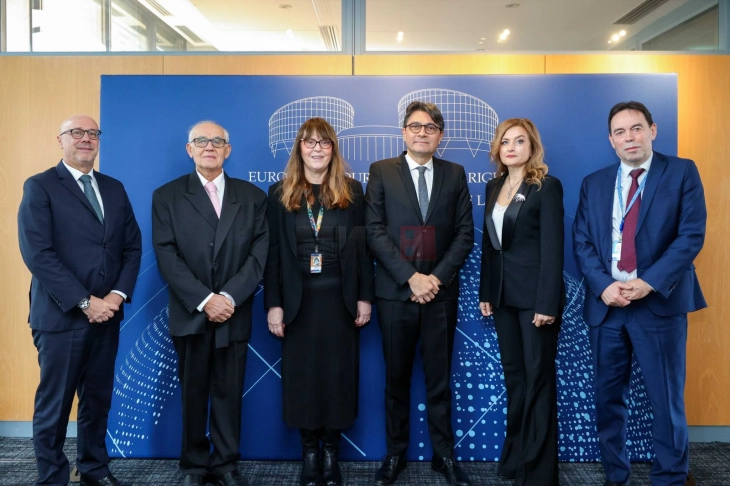 Уставните судии Кадриу и Васиќ-Бозаџиева на средба со претседателот на ЕСЧП, Матијас Гијомар