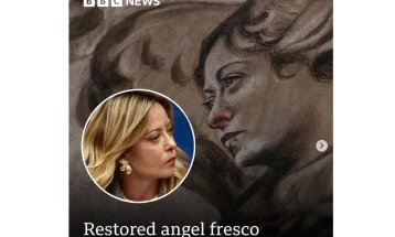 Италија: Ќе се испита реставрираната фреска со лицето на премиерката Мелони