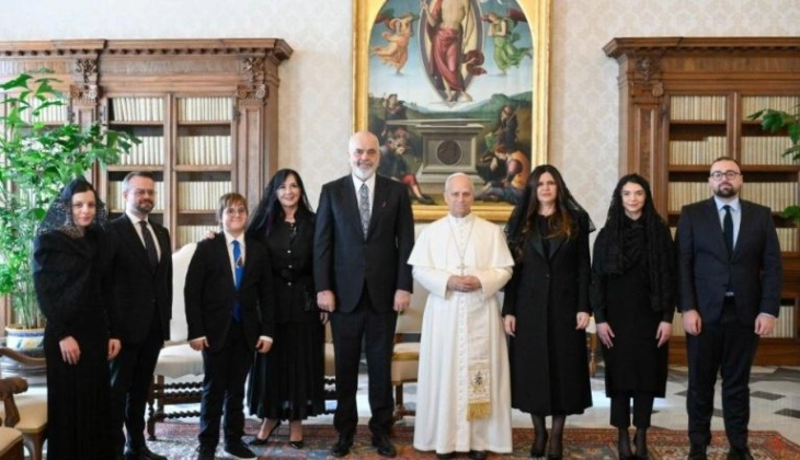 Албанскиот премиер се сретна со папата Лав XIV во Ватикан