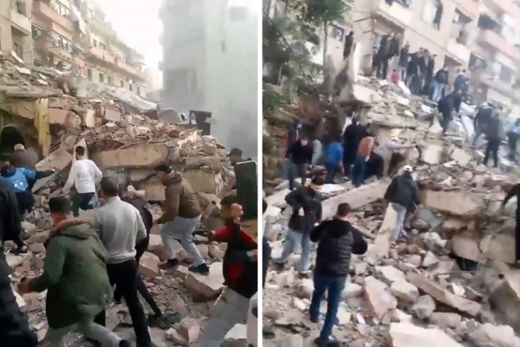 Стамбена зграда се урна во Либан, има луѓе закопани под урнатините