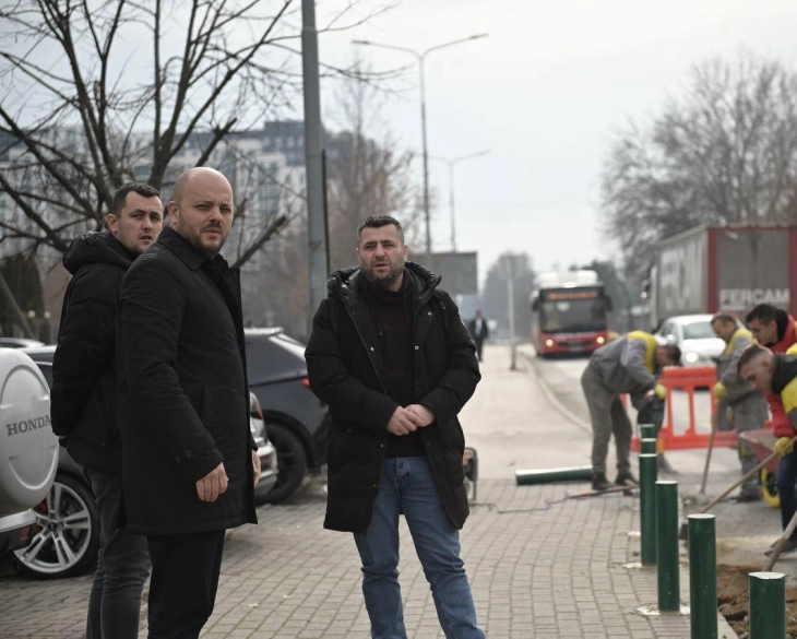 Општина Бутел поставува заштитни столбови за безбедно движење на пешаци