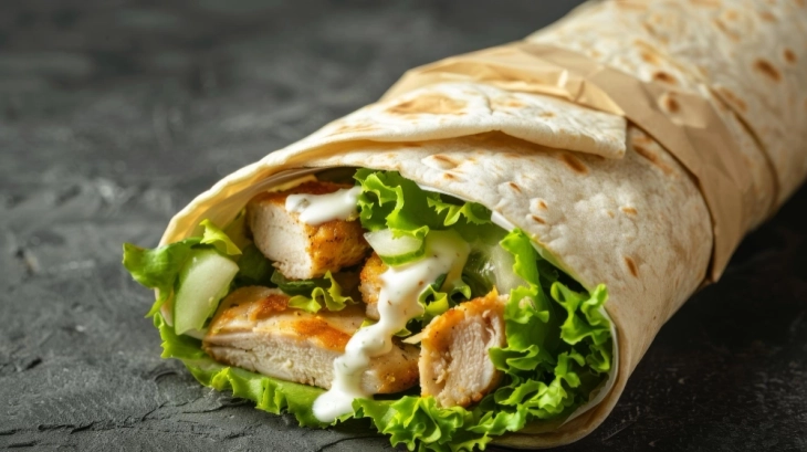 Tortilla pikante me mish gjeldeti