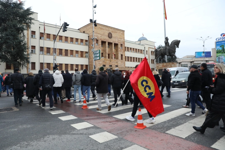 ССМ ја започна блокадата на Собранието, бара зголемување на минималната плата на 600 евра