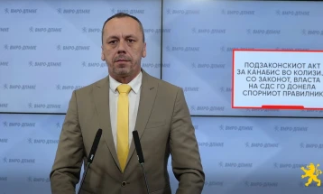 Петрушевски: Подзаконскиот акт за канабис во колизија со законот, власта на СДС го донела спорниот правилник