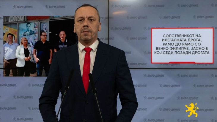 Петрушевски: Сопственикот на илегалната дрога рамо до рамо со Венко Филипче, јасно е кој седи зад ова 