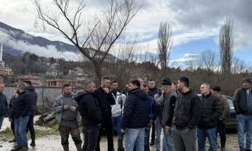 Shtëpi të përmbytura në fshatrat Bukoviq dhe Semenishtë në komunën e Sarajit