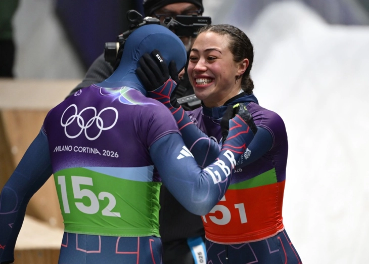 ЗОИ 2026: Британците Стокер и Вестон освоија злато во мешани парови скелетон на Олимписките игри во 2026 година