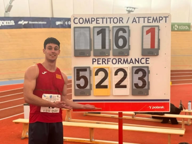 Атлетичарот Стефановски со рекорд во седмобој во сала