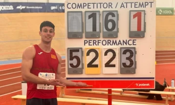 Атлетичарот Стефановски со рекорд во седмобој во сала