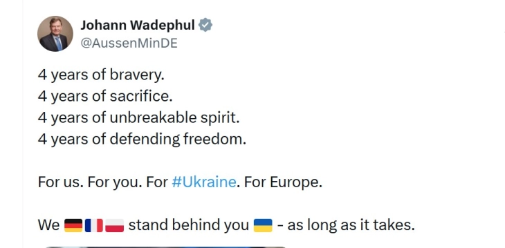 Европски лидери го поздравија „нескршливиот дух“ на Украина