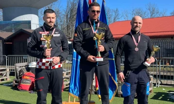 Припадник на САЕ „Тигар“ освои прво место на меѓународен полициски натпревар во велеслалом