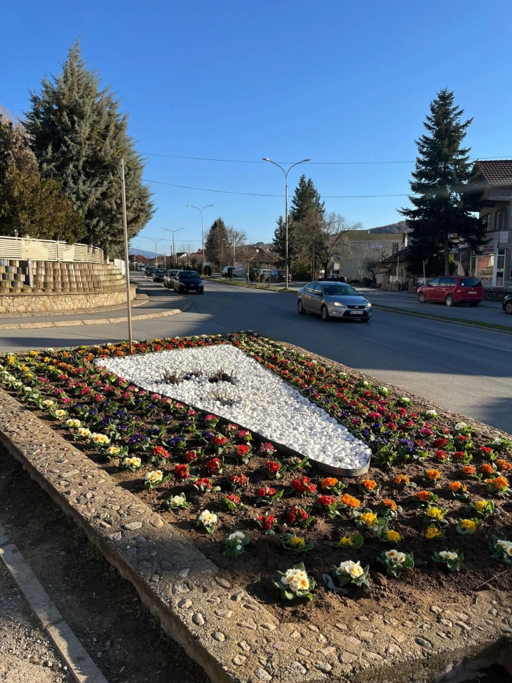Јавното комунално претпријатие Брегалница уреди нови цветни паркови во Делчево