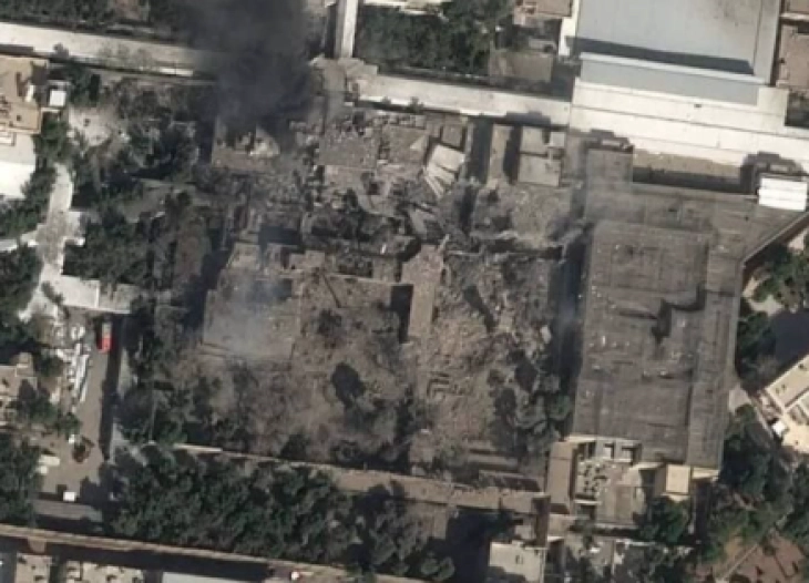 Satellite image said to show Khamenei residence destroyed in strike
