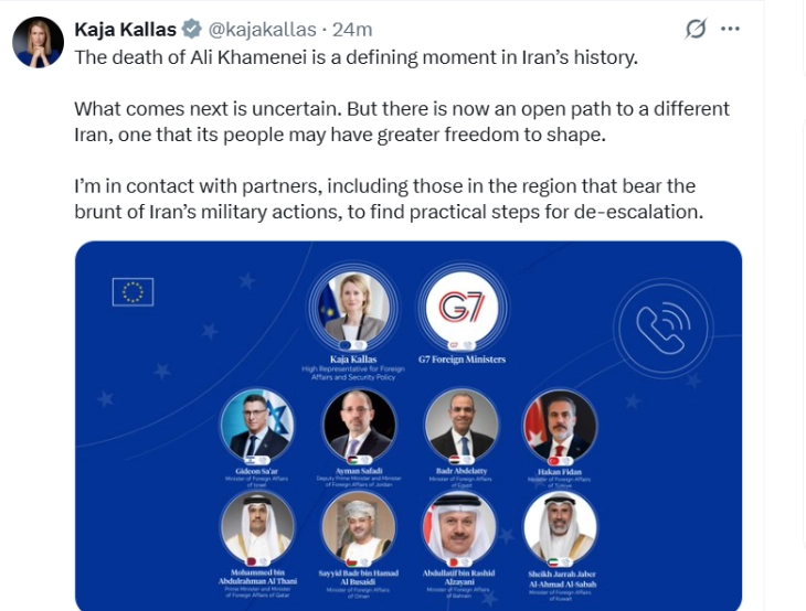 Калас: Сега има отворен пат кон поинаков Иран