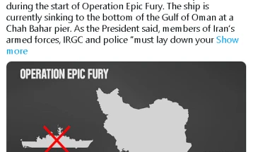 Американската војска соопшти дека погодиле ирански брод во Оманскиот Залив