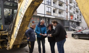 Се гради паркинг на улицата „Димо Хаџи Димов“ во општина Кисела Вода