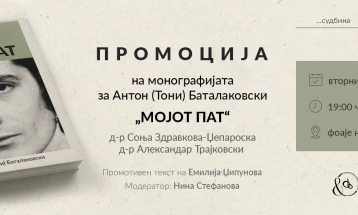 Промоција на монографијата „Мојот пат“ посветена на доајенот на македонската балетска уметност, Антон (Тони) Баталаковски