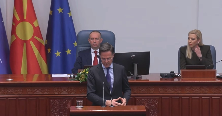 Rutte in Parliament: Western Balkans security is essential for NATO, I count on North Macedonia to lead by example
