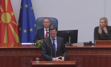 Rutte in Parliament: Western Balkans security is essential for NATO, I count on North Macedonia to lead by example