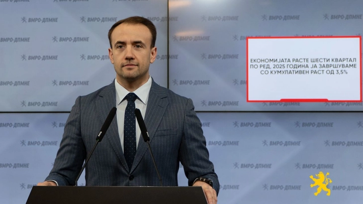 Стојаноски: Економијата расте шести квартал по ред, 2025 година ја завршуваме со кумулативен раст од 3,5%