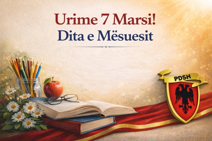 Menduh Thaçi uron 7 Marsin – Ditën e Mësuesit