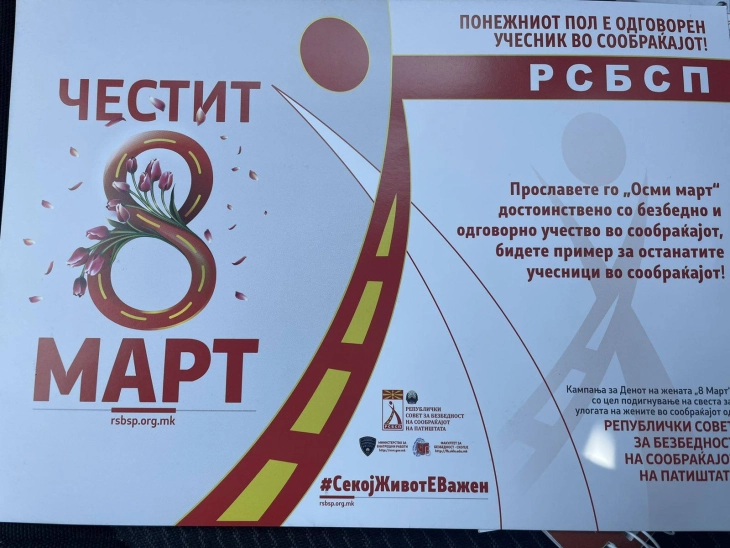 Кампања во Виница по повод 8 Март: Подигнување на свеста за улогата на жените во сообраќајот