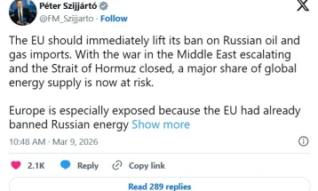 Сијарто бара ЕУ „веднаш“ да ја укине забраната за увоз на руска нафта и гас, за да се спречи раст на цените на енергенсите