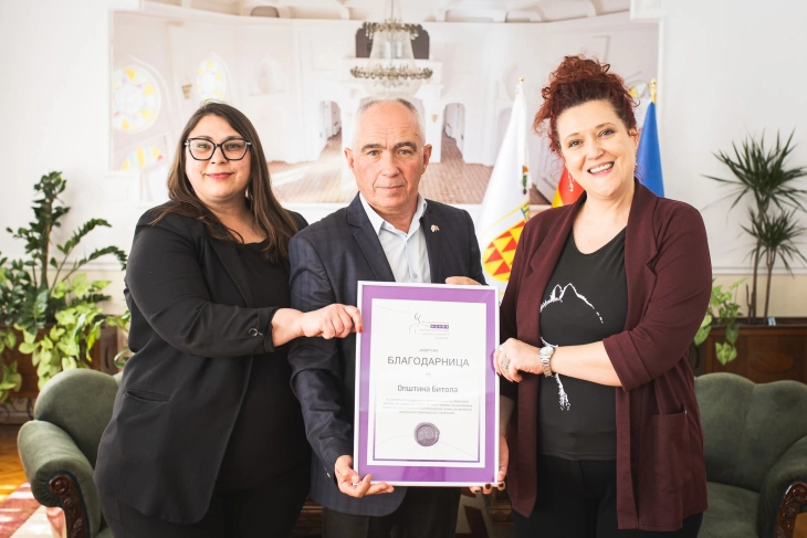 Средба на градоначалникот Тони Коњановски со Елена Димушевска од НМ „Глас против насилство“