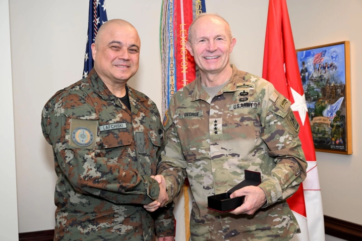 Лафчиски ја заокружи посетата на Пентагон: Потврдена високата доверба и соработката меѓу армиите на Македонија и на САД