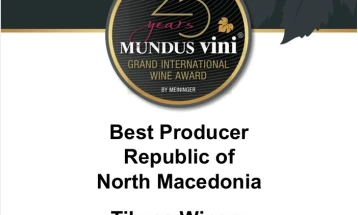 „Тиквеш“ прогласен за најдобар производител на вино од Македонија на престижниот Mundus Vini