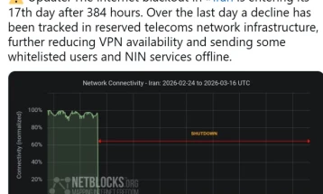 Ndërprerja e internetit në Iran zgjat tashmë 17 ditë