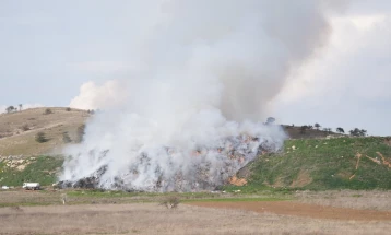 Под контрола пожарот на прилепската градска депонија, ќе се следи ситуацијата