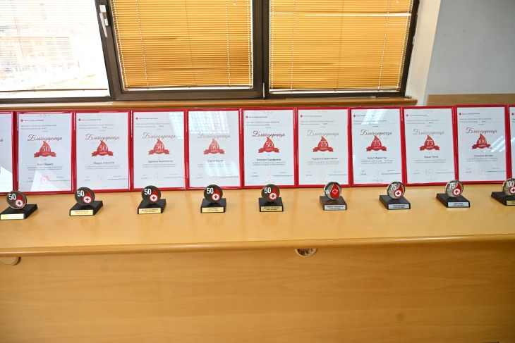 Во Штип одбележан Денот на крводарителството, во земјата и на Балканот најпотребна е крвната група А+