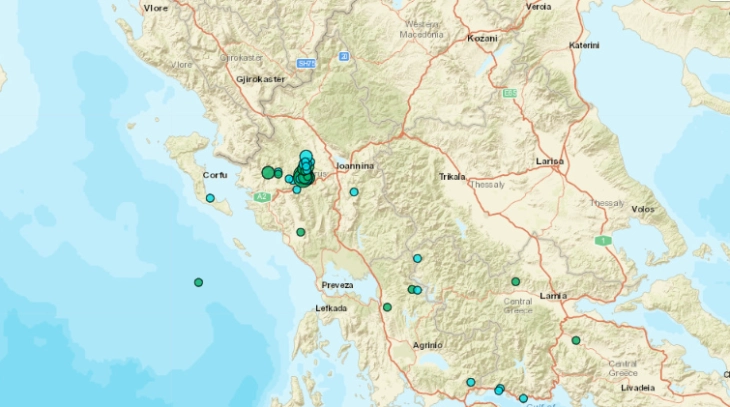 Три земјотреси од 4 до 4,6 степени регистрирани во близина на грчкиот град Јанина