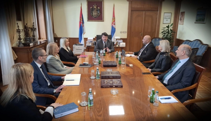 Претседателот на Уставиот суд Костадиновски на средба со неговиот српски колега Петров