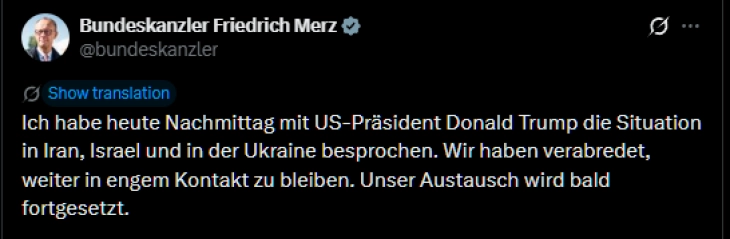 Мерц и Трамп разговараа за ситуацијата во Украина и на Блискиот Исток